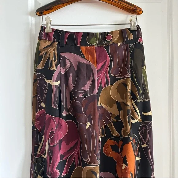 Farm Rio Brown Elephants Pants